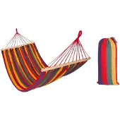 REA - hangmat met spreidstok 1-persoons 80cm - 480144B rood 250x90
