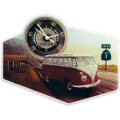 Brisa VW Collection - W T1 Bulli Bus wandklok van acrylglas