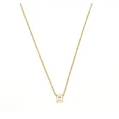 Luxenter Ketting 'Alphabet B' goud