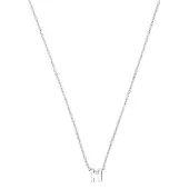 Luxenter Ketting 'Alphabet H' zilver
