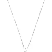 Luxenter Ketting 'Alphabet M' zilver