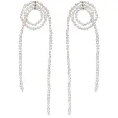 Luxenter Oorbellen van 925 sterling zilver en witte parel met rhodiumafwerking - Lima