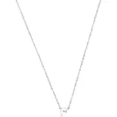 Luxenter Ketting 'Alphabet F' zilver