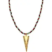 Luxenter Ketting met veelkleurige zirkonia, 18-karaats goudkleurig - Colix