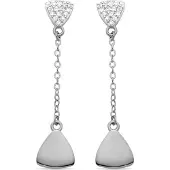 Luxenter Oorbellen 'Syso' zilver / transparant