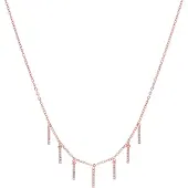 Luxenter Ketting met glanzende zirkonia, afgewerkt in 18 karaats roségoud - Rambol
