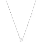 Luxenter Ketting 'Alphabet D' zilver