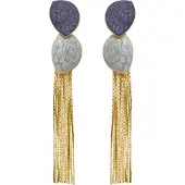 Luxenter Oorbellen 'Gori' blauw