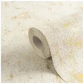 A.S. Création BETONLOOK BEHANG - Wit Goud Metallic - AS Creation Trendwall