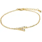 Luxenter Armband met 18-karaats geelgouden afwerking - Alphabet