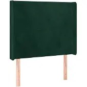 vidaXL Hoofdbord met randen 83x16x118/128 cm fluweel groen