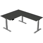 Kerkmann Elektrisch Zit-Sta Hoekbureau Move New Base 140x180 cm – Antraciet