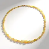 Cavill - 9K Geel Goud Halsketting - 51,97 ct Welo Opaal Fancy Slijpsel - Ethiopische Iriserende Opalen - Luxe Elegante Damesketting