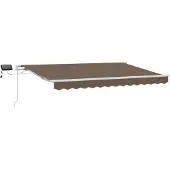 Syfax Uitschuifbare luifel Taupe 500 × 300 cm Stof en Aluminium