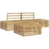 vidaXL 4 st Buiten bank set Wit