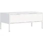Selsey Velveto - Salontafel met lade, wit, 100x50 cm