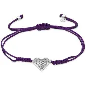 Luxenter Armband met zilveren afwerking en schitterende zirkonia - Heart