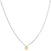 Luxenter Ketting van 925 sterling zilver en padparadscha met rhodiumafwerking - Lied