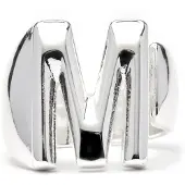 Luxenter Ring met zilveren afwerking - Alphabet