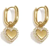 Yehwang Lovely oorbellen met een glamour randje goud