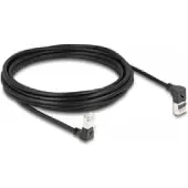 DeLOCK - Netwerkkabel - RJ-45 (stekker) naar boven schuin, naar RJ-45 (stekker) naar beneden schuin - 5 meter - 4,5 mm - S/FTP - CAT 6a - afgeschermd, halogenvrij - Zwart