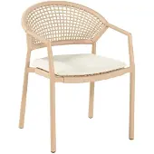 4 Jahreszeiten Gartenmöbel Taragona stapelbare dining tuinstoel cappuccino - |