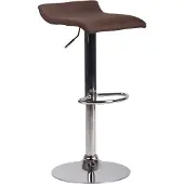 CLP barkruk Dyn V2, bekleding: stof, kleur: bruin. Frame: chroom