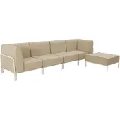 Oviala - Modulaire lage tuinset voor 5 personen Beige - Patio