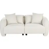 Beliani EKNES - Driezitsbank - Off-white - Stof