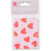 HEMA Cadeau-envelop set hartjes - 6 stuks (rood)