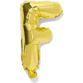 HEMA Folieballon letter F 30cm goud (goud)