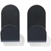 HEMA Plakhaken rvs zwart 5x2.5 - 2 stuks (zwart)