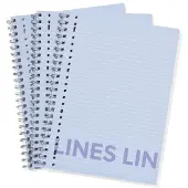 HEMA Collegeblokken Blauw A4 Gelinieerd - 3 Stuks (blauw)