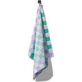 HEMA Theedoek 65x65 katoen met ruiten (felblauw)