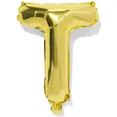 HEMA Folieballon letter T 30cm goud (goud)