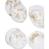 HEMA Confettiballonnen 30cm goud - 6 stuks (goud)