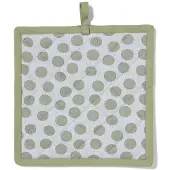 HEMA Pannenlap 21x21 groene stippen (groen)
