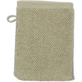 HEMA Tweedekans washand recycled katoen 16x21 grijsgroen (lichtgroen)