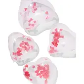 HEMA Confettiballonnen 30cm hart - 6 stuks (rood)