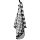 HEMA Theedoek 65x65 katoen met ruiten (zwart)