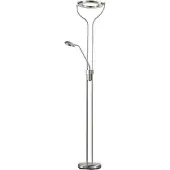 FISCHER&HONSEL GMBH LED-uplighter vloerlamp Davos, dimbaar, alu / grijs / zink, Woon-/ Eetkamer, metaal, LED vloerlamp