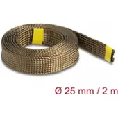 DeLOCK Braided Sleeve made of basalt fibers 2 m x 25 mm brown