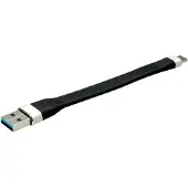 Roline 11.02.9014 USB-kabel USB 3.2 Gen1 USB-A stekker, USB-C stekker 0.11 m Zwart