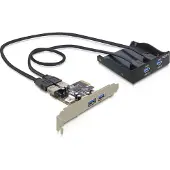 DeLOCK 61893 2 + 2 poorten USB 3.2 Gen 1-controllerkaart USB-A 3.2 Gen 1 PCIe