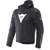 Dainese Super Sprint Air, stoffen jas ,Zwart/Wit ,54