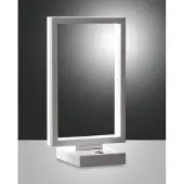 FABAS LUCE LED-tafellamp Bard, dimbaar, wit / opaal, Woon-/ Eetkamer, Aluminium, Modern, LED tafellamp