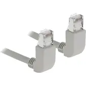 DeLOCK S/FTP CAT6a 10 Gigabit netwerkkabel haaks naar beneden / haaks naar beneden / grijs - LSZH - 2 meter