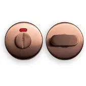 In-Door Toilet-garnituur rond PVD brons koper (rood/wit)