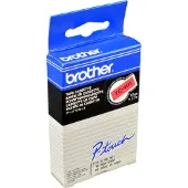 Brother TC-401 'extreme' tape zwart op rood 12 mm (origineel)