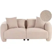 Beliani EKNES - Driezitsbank - Beige - Bouclé